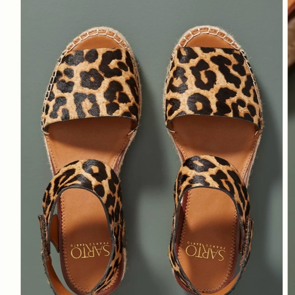 Franco Sarto Animal Print Espadrille Sandals